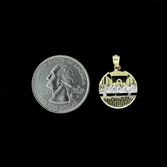 10K Real Gold Rope Chain and Last Supper Pendant Set - Picture 3 of 8